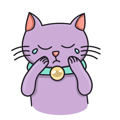 😔 Стикер «Purple Cat» для Telegram
