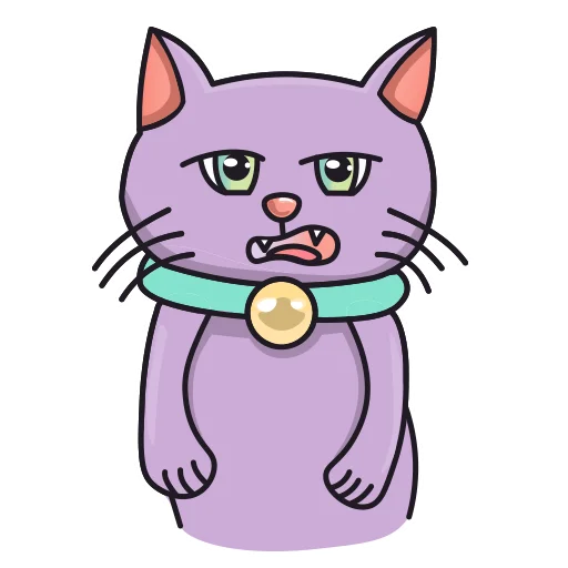 😡 Стикер «Purple Cat» для Telegram
