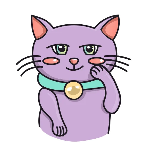😊 Стикер «Purple Cat» для Telegram