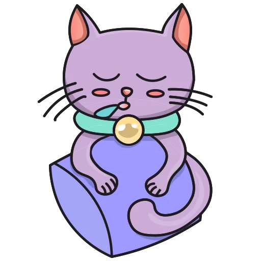 🌙 Стикер «Purple Cat» для Telegram