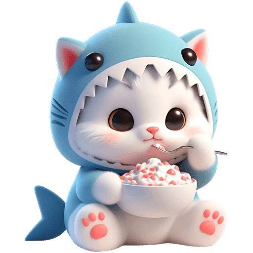 😋 Стикер «Пушистые акулы 2» для Telegram
