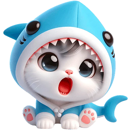 😱 Стикер «Пушистые акулы 2» для Telegram
