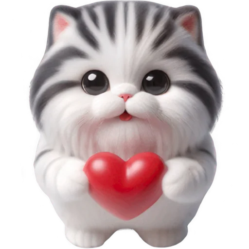 😻 Стикер «Милый пушистик» для Telegram