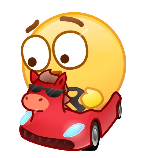 🚗 Стикер «QQ Face» для Telegram