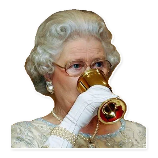 🍷 Стикер «Queen Elizabeth II» для Telegram