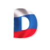 😉 Эмодзи «Россия - буквы в виде триколора» для Telegram