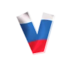 😉 Эмодзи «Россия - буквы в виде триколора» для Telegram