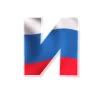 😚 Эмодзи «Россия - буквы в виде триколора» для Telegram