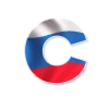 😚 Эмодзи «Россия - буквы в виде триколора» для Telegram
