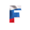 😉 Эмодзи «Россия - буквы в виде триколора» для Telegram