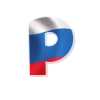 😚 Эмодзи «Россия - буквы в виде триколора» для Telegram