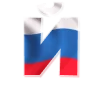 😋 Эмодзи «Россия - буквы в виде триколора» для Telegram