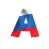 Стикерпак Россия - буквы в виде триколора для Telegram