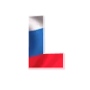 😉 Эмодзи «Россия - буквы в виде триколора» для Telegram
