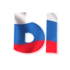 😉 Эмодзи «Россия - буквы в виде триколора» для Telegram
