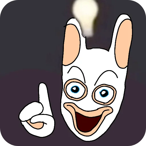 👆 Стикер «Rabbids 2» для Telegram