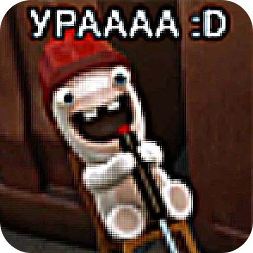 🔳 Стикер «Rabbids 2» для Telegram