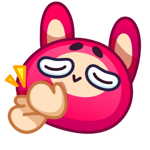 Стикер 19 Rabbit Emoji