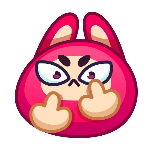 Стикер 37 Rabbit Emoji