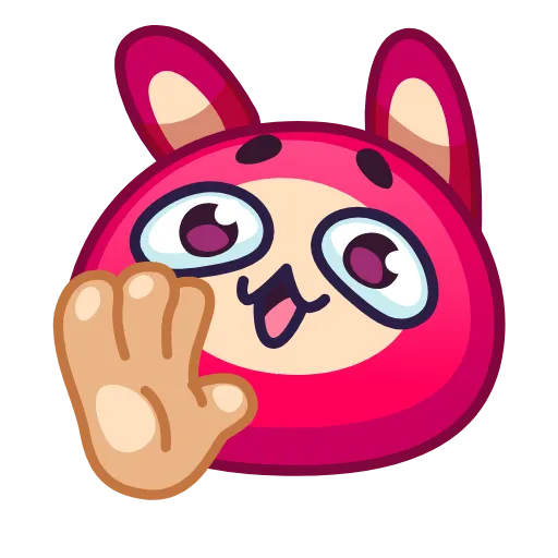 Стикер 41 Rabbit Emoji