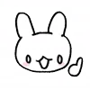 Стикер 39 Rabbit White Hare