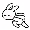 Стикер 8 Rabbit White Hare