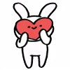 Стикер 15 Rabbit White Hare