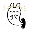 Стикер 30 Rabbit White Hare