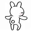 Стикер 25 Rabbit White Hare