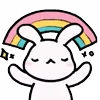 Стикер 28 Rabbit White Hare