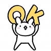 Стикер 26 Rabbit White Hare