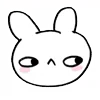 Стикер 34 Rabbit White Hare