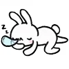 Стикер 21 Rabbit White Hare