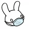 Стикер 40 Rabbit White Hare