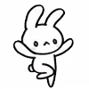 Стикер 19 Rabbit White Hare