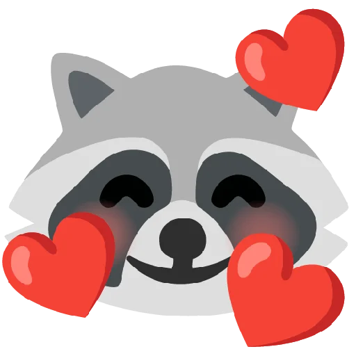 Стикер 7 Raccmoji