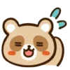 Стикер 3 Енотик - raccoon emoji