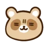 Стикер 4 Енотик - raccoon emoji