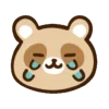 Стикер 2 Енотик - raccoon emoji