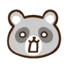 Стикер 15 Енотик - raccoon emoji