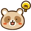 Стикер 12 Енотик - raccoon emoji