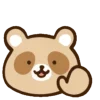 Стикер 26 Енотик - raccoon emoji