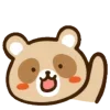 Стикер 33 Енотик - raccoon emoji