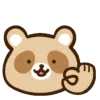 Стикер 27 Енотик - raccoon emoji