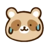Стикер 8 Енотик - raccoon emoji