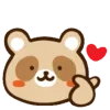 Стикер 29 Енотик - raccoon emoji