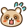 Стикер 5 Енотик - raccoon emoji