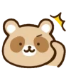 Стикер 9 Енотик - raccoon emoji
