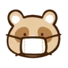Стикер 18 Енотик - raccoon emoji