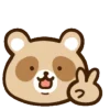 Стикер 25 Енотик - raccoon emoji